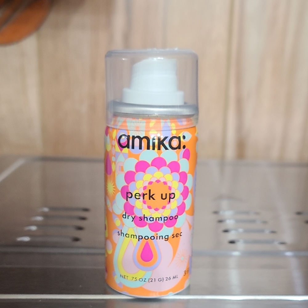 amika Perk Up Dry Shampoo Canister - Orange, Pink